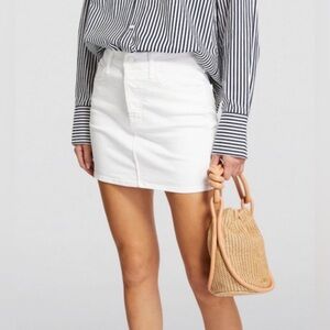 Mother denim mini skirt white size 26 The Vagabond Skirt